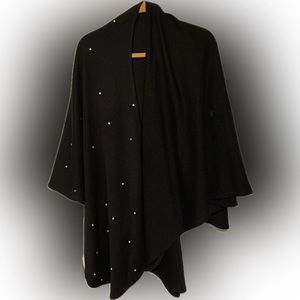 Beaded Wool Poncho